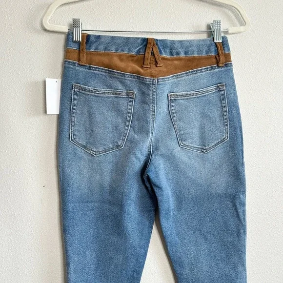 NWT Good American Good Legs Suede Mix Jeans Size 4 - Picture 10 of 12